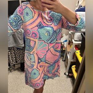 Lilly Pulitzer Vibrant Mosaic Long Sleeve Dress
